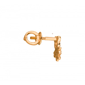 Золотые серьги с циркониями (1б_с-261) фотография