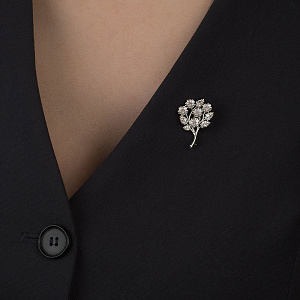 Золотая брошь с сапфирами (2б_бр-013) фотография