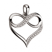 Золотий кулон з фіанітами (кубічним цирконієм) (2б_п-276)