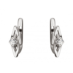 Золотые серьги с бриллиантами (01-18375394) фотография