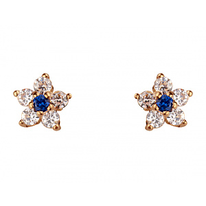 Золоті сережки з цирконієм куб. (01-18891894) фотографія