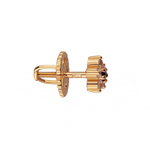 Золоті сережки з цирконієм куб. (01-18891894) фотографія