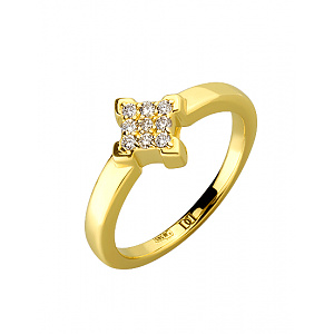 Золотое кольцо с бриллиантами (01-19272494) фотография