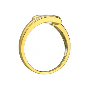 Золота каблучка з діамантами (01-200152594) фотографія