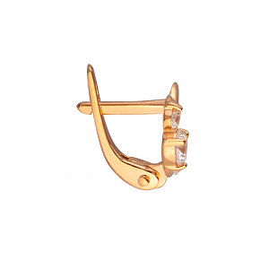 Золоті сережки з цирконієм куб. (01-200159894) фотографія