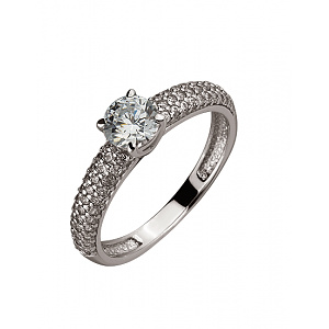 Золота каблучка з цирконієм куб. (01-200175194) фотографія