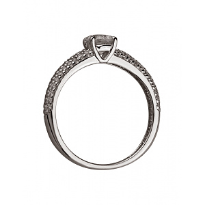 Золота каблучка з цирконієм куб. (01-200175194) фотографія