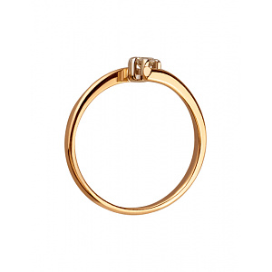 Золота каблучка з діамантом (01-200175294) фотографія