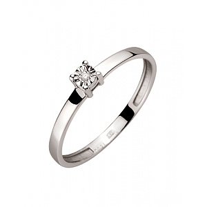 Золотое кольцо с бриллиантом (01-200418394) фотография