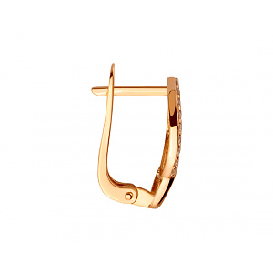 Золотые серьги с цирконием куб. (01-200422794) фотография