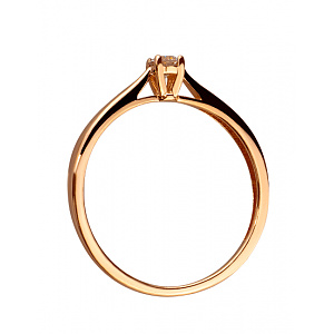 Золота каблучка з діамантом (01-200452894) фотографія