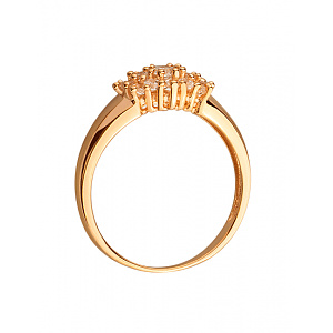 Золотое кольцо с цирконием куб. (01-200526594) фотография