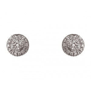 Золоті сережки з цирконієм куб. (01-200539494) фотографія