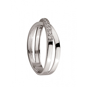 Золотое кольцо с цирконием куб. (01-200539594) фотография