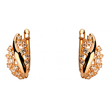 Золоті сережки з цирконієм куб. (01-200573494)