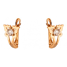 Золоті сережки з цирконієм куб. (01-200575994)