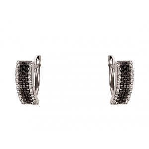 Золоті сережки з цирконієм куб. (01-200590094) фотографія