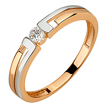 Золота каблучка з цирконієм куб. (01-200599994)