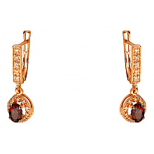 Золоті сережки з цирконієм куб. (01-200602994)