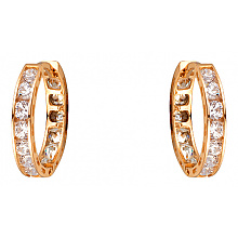 Золоті сережки з фіанітом (цирконієм куб.) (01-200745994)