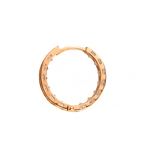 Золоті сережки з фіанітом (цирконієм куб.) (01-200745994) фотографія