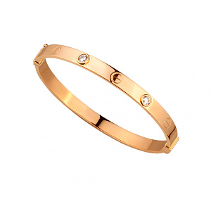 Золотий браслет з фіанітом (цирконієм куб.) (01-200755494) фотографія