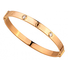 Золотий браслет з фіанітом (цирконієм куб.) (01-200755494)