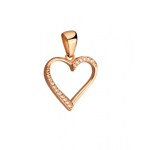 Золотий кулон з фіанітом (цирконієм куб.) (01-200783594) фотографія