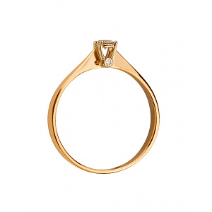 Золота каблучка з діамантом (01-200788494) фотографія