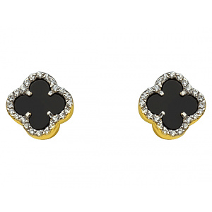 Золоті сережки з фіанітом (цирконієм куб.) (01-200807594) фотографія