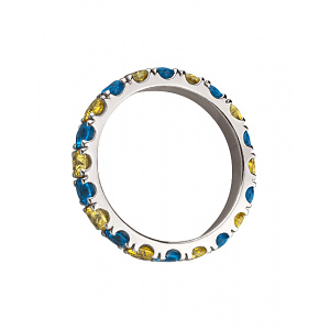 Золотое кольцо с фианитом (цирконием куб.) (01-200838394) фотография