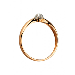 Золотое кольцо с бриллиантом (01-200845094) фотография