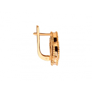 Золоті сережки з фіанітом (цирконієм куб.) (01-200851694) фотографія