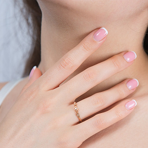 Золотое кольцо с бриллиантами (1б_к-317) фотография