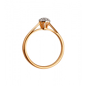 Золотое кольцо с фианитами (4б_к-147) фотография