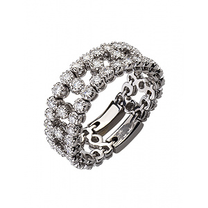 Золотое  кольцо с бриллиантами (01-18385395) фотография