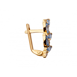 Золоті сережки з цирконієм куб. (01-18865595) фотографія