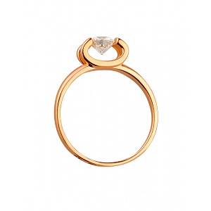 Золота каблучка з цирконієм куб. (01-19177295) фотографія