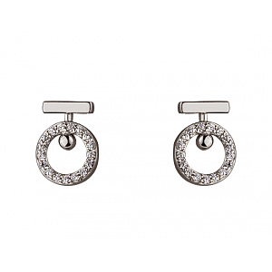 Золоті сережки з цирконієм куб. (01-19266295) фотографія