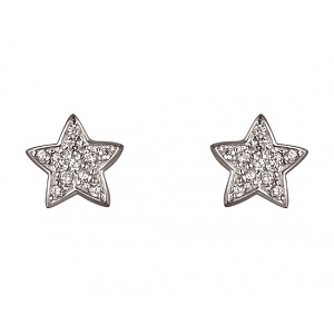 Золотые серьги с цирконием куб. (01-200038895) фотография