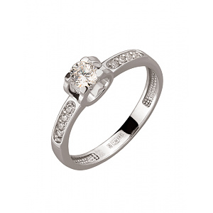 Золота каблучка з цирконієм куб. (01-200120295) фотографія