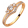Золота каблучка з цирконієм куб. 01-200276095 фотографія 1