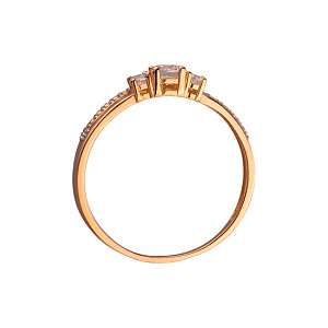 Золота каблучка з цирконієм куб. (01-200276095) фотографія