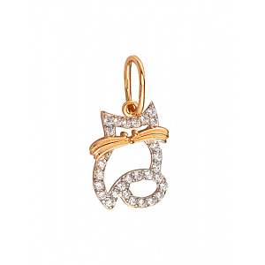 Золотий кулон з цирконієм куб. (01-200443895) фотографія