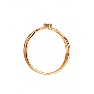 Золотое кольцо с бриллиантом (01-200559595) фотография