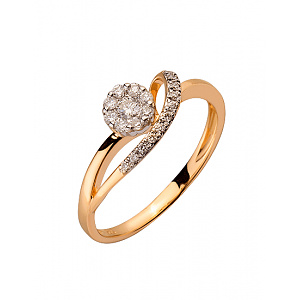 Золота каблучка з діамантами (01-200563495) картинка Золота каблучка з діамантами (01-200563495) фотографія