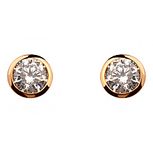 Золоті сережки з цирконієм куб. (01-200573495)