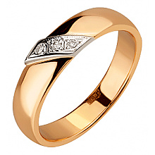 Золотое обручальное кольцо  с бриллиантами (01-200602995)