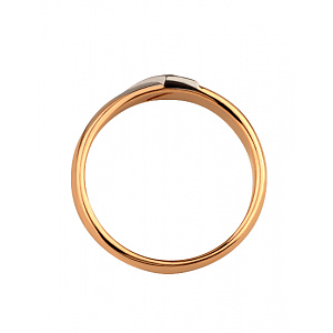 Золотое обручальное кольцо  с бриллиантами (01-200602995) фотография