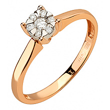 Золота каблучка з діамантами (01-200633395)